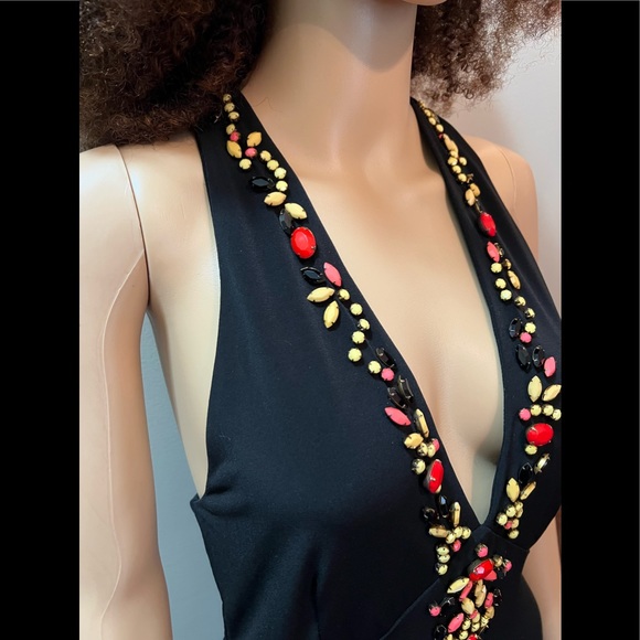 Victoria’s Secret Black Halter Dress with Gorgeous Beaded Neck Detail. SizeM - Picture 5 of 10
